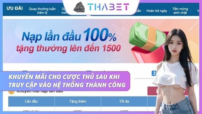 Khuyến mãi cho cược thủ ngay sau khi tiến hành truy cập vào nhà cái
